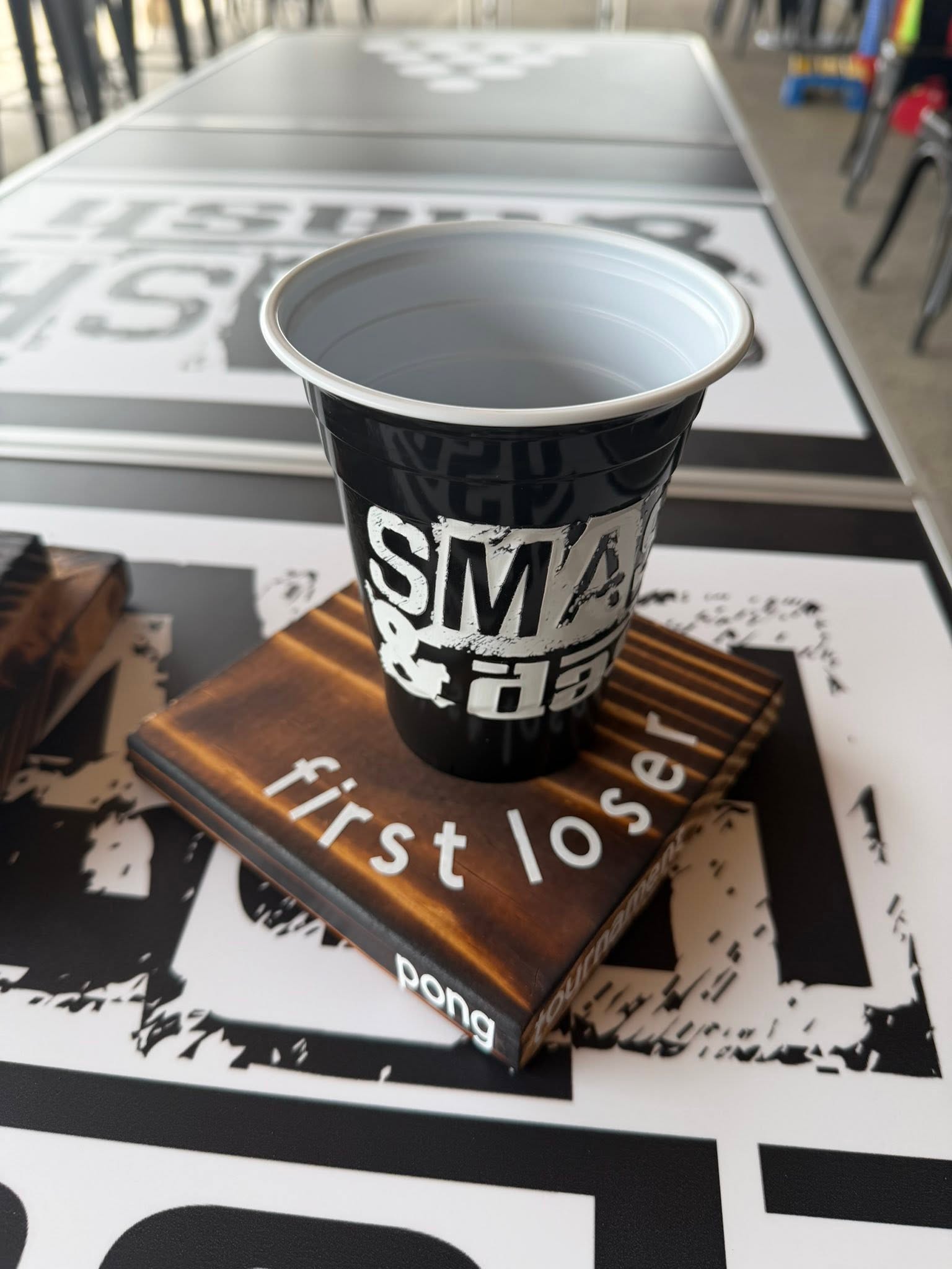 'First loser' — the pong tournament consolation stand