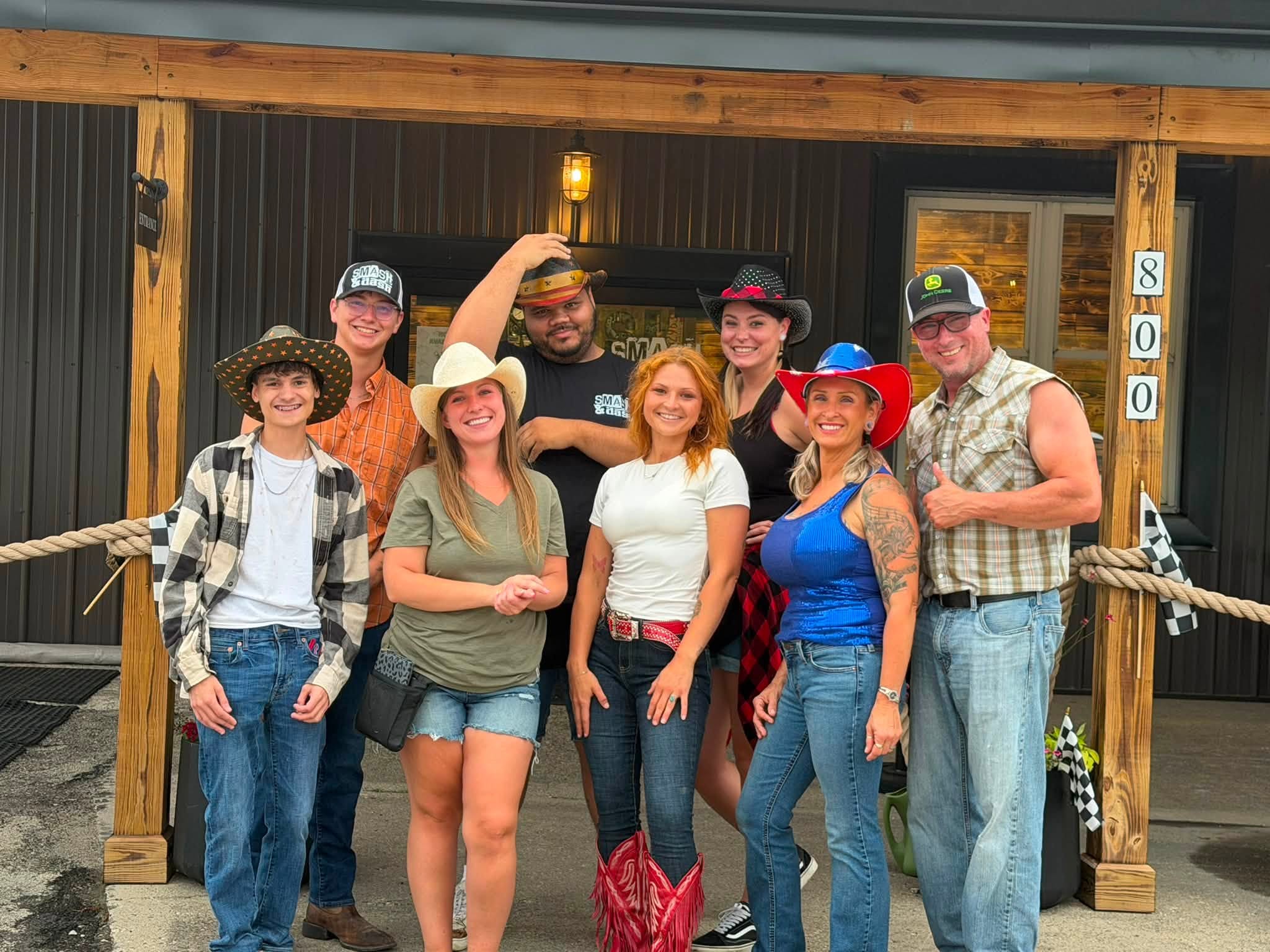 The Smash & Dash crew out front
